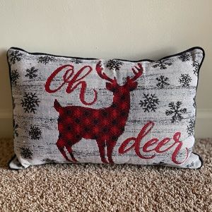“Oh deer” throw pillow
